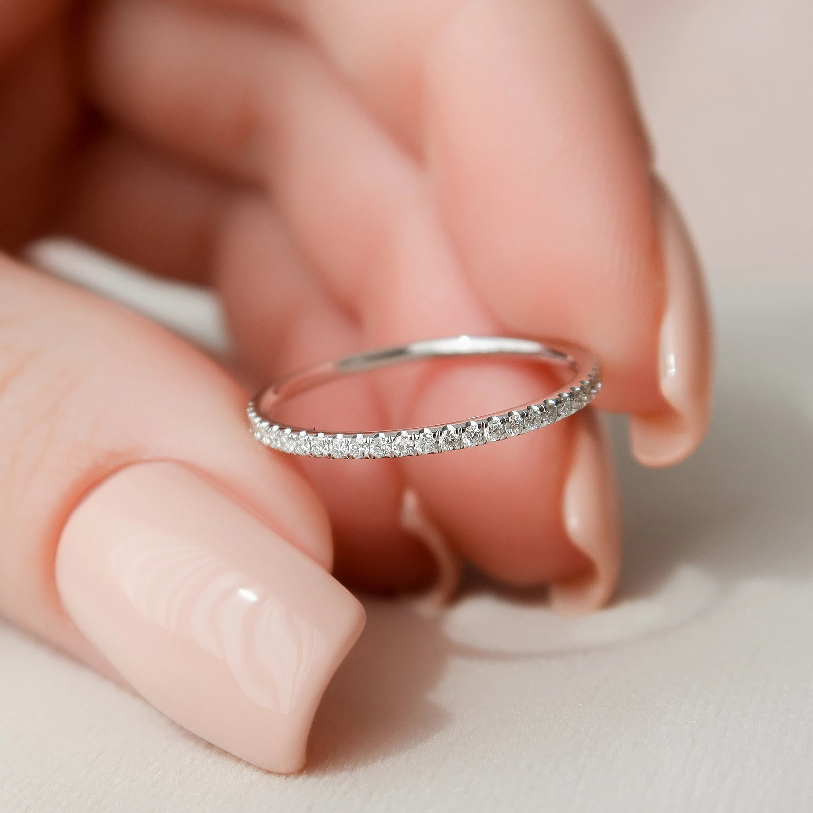 1.0CT Radiant Cut Moissanite Hidden Halo Bridal Ring Set