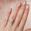 3.55 CT Oval Cut Moissanite Solitaire Bridal Ring Set