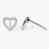 Open Heart Shape Moissanite Diamond Earrings for Women