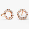Round Shape Moissanite Diamond Earrings for Women in Yellow Gold