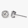 Round Halo Moissanite Diamond Stud Earrings for Her