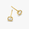 Round Cut Moissanite Diamond Bezel Set Earrings for Women