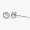 Round Cut Moissanite Diamond Bezel Set Earrings for Women