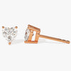 Heart Shape Moissanite Diamond Solitaire Earrings for Women