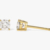 Cushion Cut Moissanite Diamond Stud Earrings for Her in Yellow Gold