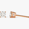 Cushion Cut Moissanite Diamond Stud Earrings for Her in Yellow Gold