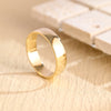 5.0mm Flat Gold Men's Wedding Band, Anniversary Gift For Men