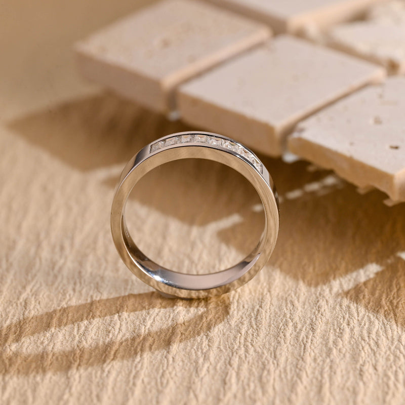 0.40CT Emerald Cut Lab Grown Men's Wedding Band in Solid Gold