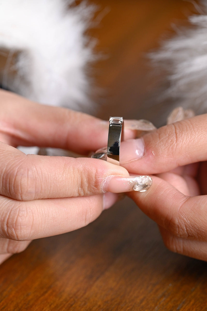 0.50CT Emerald Cut Lab Grown Minimalist Men's Wedding Band