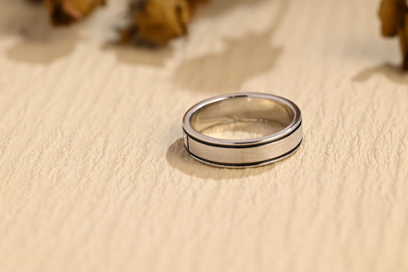 0.02CT Princess Cut Lab Grown Unique Men's Wedding Band