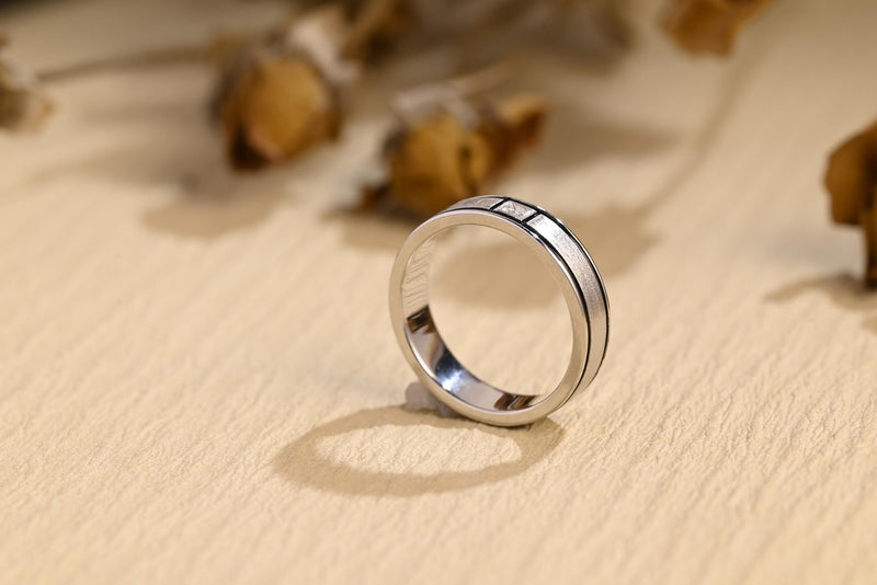 0.02CT Princess Cut Lab Grown Unique Men's Wedding Band