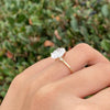 1.0 CT-3.0 CT Oval CVD Diamond Solitaire Engagement Ring