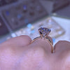 1.0 CT-3.0 CT Oval CVD Diamond Solitaire Engagement Ring