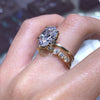 1.0 CT-3.0 CT Oval CVD Diamond Solitaire Engagement Ring