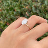 1.0 CT-3.0 CT Oval CVD Diamond Solitaire Engagement Ring