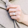 1.50CT Oval Cut Moissanite Three Stones Engagement Ring