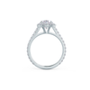 2.15CT Oval Moissanite Halo Pave Setting Diamond Engagement Ring