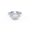 3.50CT Oval Cut Moissanite 3 Stones Engagement Ring