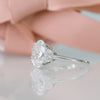 2.25CT Oval Cut Moissanite 3 Stones Engagement Ring