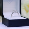 2.25CT Round Brilliant Cut Moissanite Halo Pave Setting Engagement Ring