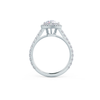 2.0CT Pear Cut Moissanite Halo Pave Setting Engagement Ring