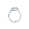 2.50CT Radiant Moissanite 3 Stones Engagement Ring