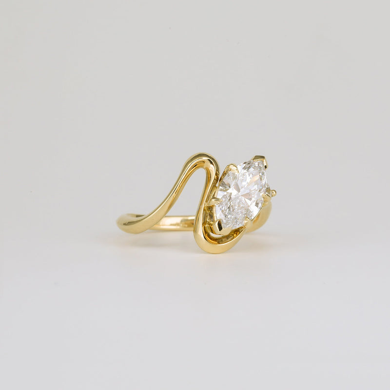 1.50CT-2.50CT Marquise Cut Diamond Unique Two Stone Engagement Ring