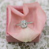 1.0 - 3.0 CT Emerald Cut Moissanite Halo Engagement Ring