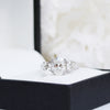2.0CT Oval Cut Moissanite Three Stone Engagement Ring