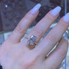 2.0 CT-4.0 CT Radiant CVD Diamond Pave Setting Engagement Ring