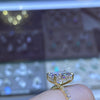 2.0 CT-4.0 CT Radiant CVD Diamond Pave Setting Engagement Ring