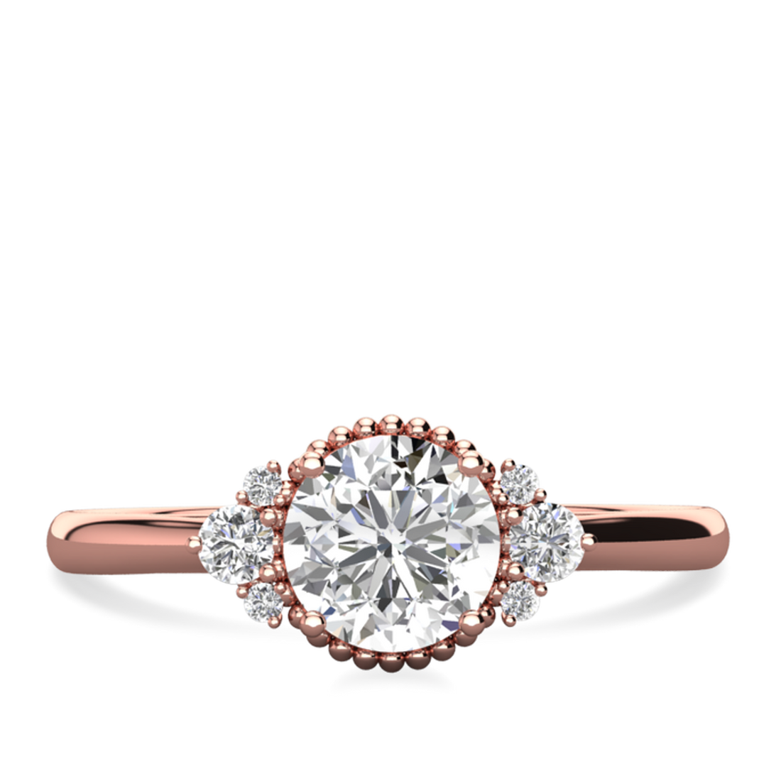 1.20CT Round Cut Vintage Inspired Moissanite Engagement Ring