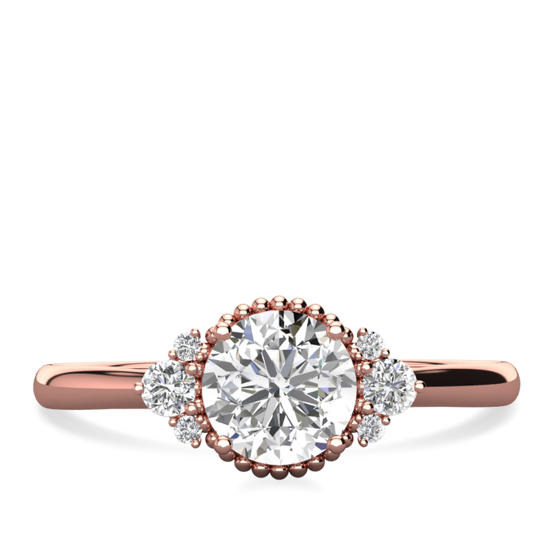 1.20CT Round Cut Vintage Inspired Moissanite Engagement Ring