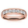 4mm Round Cut Seven Stone Moissanite Men's Wedding Band