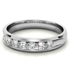 0.7ct Round Cut Channel Set Moissanite Men's Wedding Band