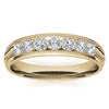 0.7ct Round Cut Channel Set Moissanite Men's Wedding Band