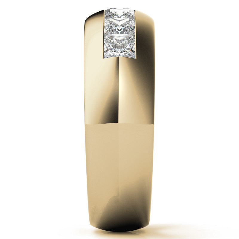 1.96ct Princess Cut Moissanite Channel Set Men's Wedding Band