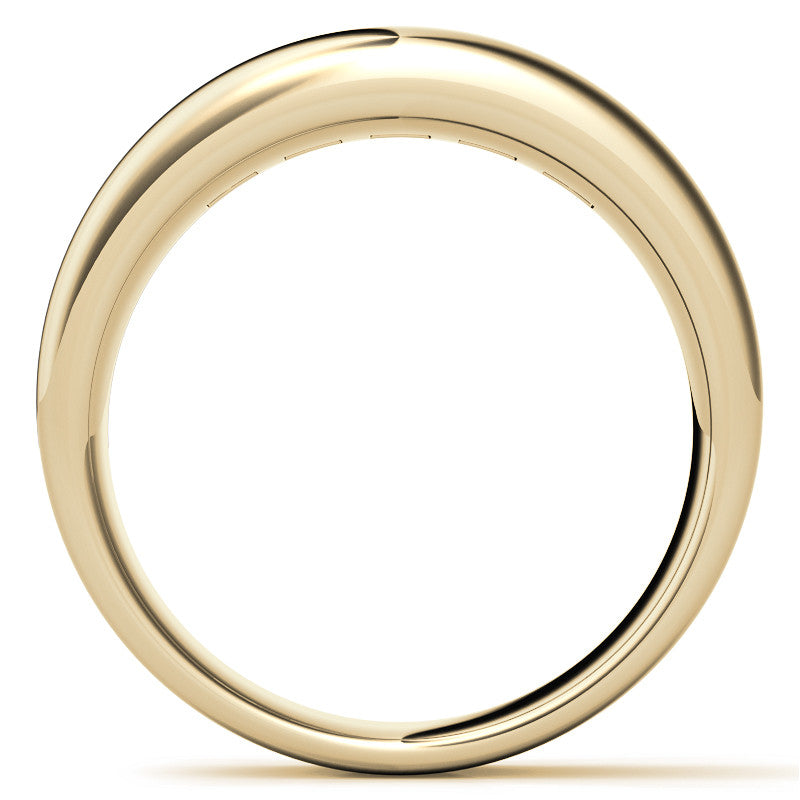 7mm Princess Cut Five Stone Moissanite Men's Wedding Band In Rose Gold