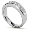6mm Princess Cut Channel Set Moissanite Men's Wedding Band