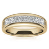 6mm Princess Cut Channel Set Moissanite Men's Wedding Band