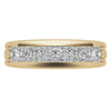 6mm Princess Cut Channel Set Moissanite Men's Wedding Band