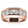 1.5ct Round Cut Moissanite Channel Set Men's Wedding Band