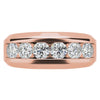 1.5ct Round Cut Moissanite Channel Set Men's Wedding Band
