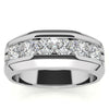 1.5ct Round Cut Moissanite Channel Set Men's Wedding Band