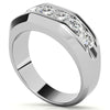 1.5ct Round Cut Moissanite Channel Set Men's Wedding Band