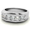 1.5ct Round Cut Moissanite Channel Set Men's Wedding Band
