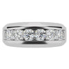 1.5ct Round Cut Moissanite Channel Set Men's Wedding Band