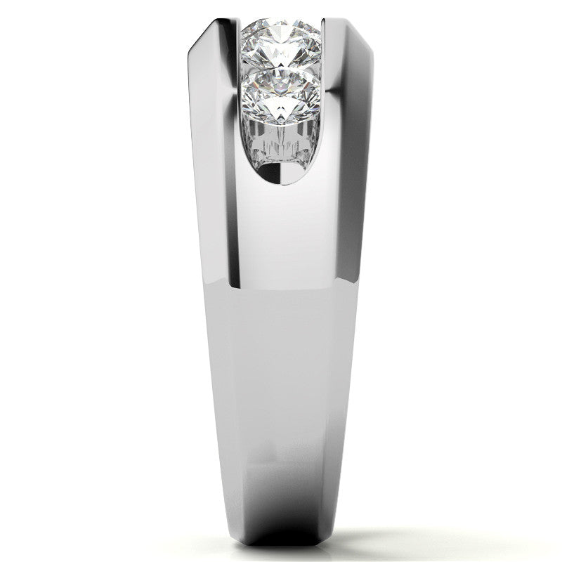 1.5ct Round Cut Moissanite Channel Set Men's Wedding Band
