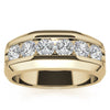 1.5ct Round Cut Moissanite Channel Set Men's Wedding Band