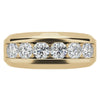 1.5ct Round Cut Moissanite Channel Set Men's Wedding Band